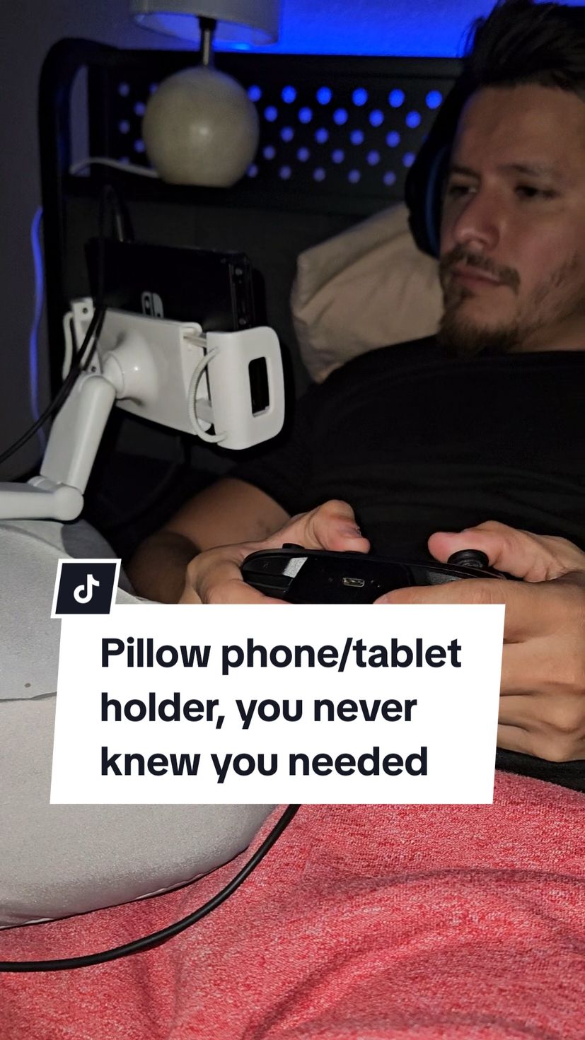 So I got this for my husband to play his video game because he was breaking his neck trying to balance, watch and play it at the same time. This pillow tablet/phone holder is a game changer he said, he never knew something like this existed! You can use this for SO many things, to watch shows, read your electronic books, play your games.. it's endless!  #pillowphonestand  #pillowtabletstand  #phonestand #phonestandholder  #tabletholder  #switchholder #switch #pillow #TikTokShopCyberMonday #TikTokShopHolidayHaul #TikTokShopBlackFriday #giftideas  #gamer #cozyathome #giftguide  #seasonessentials #blackfriday #cybermonday #christmas #genius #musthave  #LifeHack 