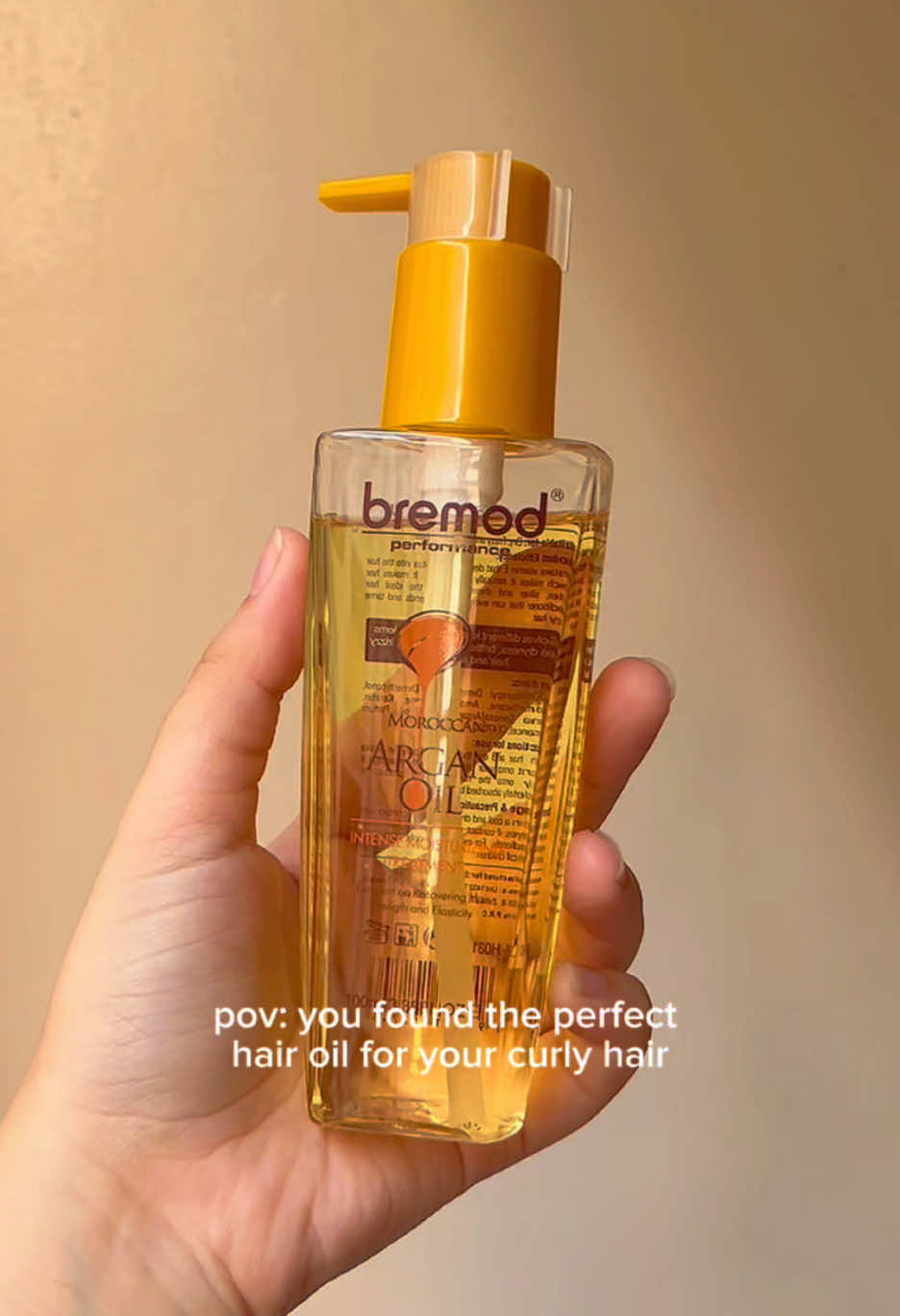 pov: you found the perfect hair oil for your curly hair 🎀 never shutting up about @Bremod Premium ‘s morrocan argan oil ✨ #bremod #haircare #ugcphilippines 