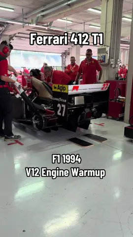 Enjoy 1 minute of a V12 engine warmup!  It’s the glorius Ferrari V12 from the 1994 Ferari 412 T1 nr. 27 driven by Jean Alesi!  Great ti see it at Ferrari Finali Mondiali 2024 in Imola! How much we miss this sound on modern F1? #ferrari #scuderiaferrari #formula1 #f1 #v12 #auto #racecar #engine #racing #formulaone #ferrarif1 