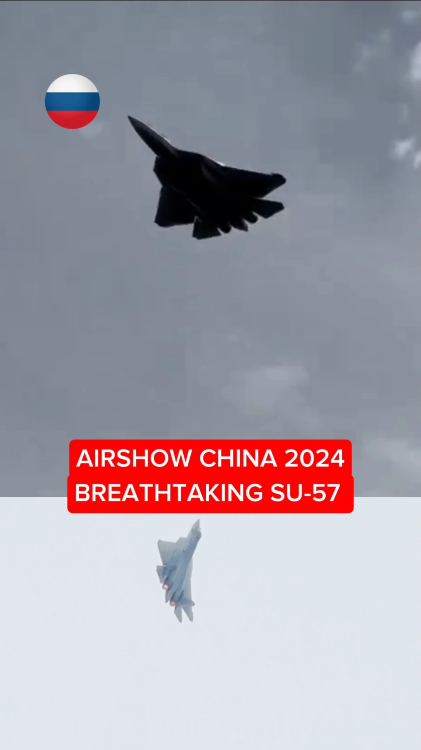 Su-57 performing unbelievable stunts! #airshow #airshows #militarylife #jet #fighterjet #su57 #russia #russian #airplane #demonstration #foruyou #fyp #militaryequipment #ukraine #airforce 