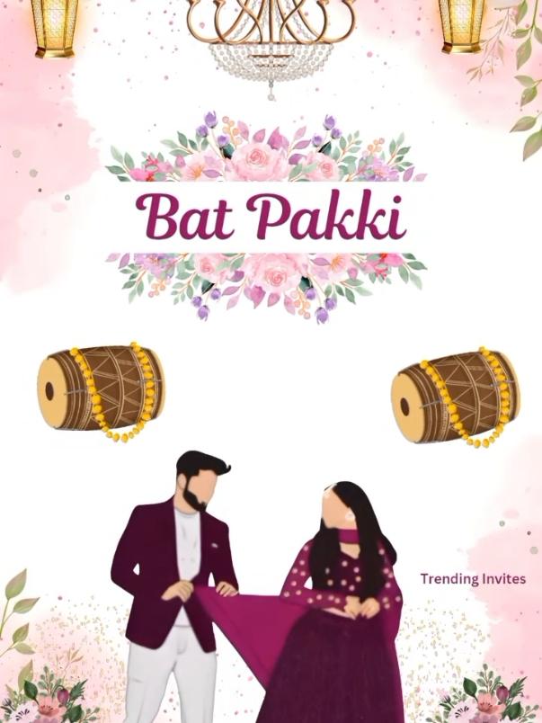 Bat Pakki Invitation video DM Us To place your order #BatPakkiInvitationVideo #ecard #digitalvideo #invitationcard #Savethedate #Weddingcarddesign #Trendinginvites #weddingvibes #digitalcard #BatPakkiInvite #BatPakkiCard