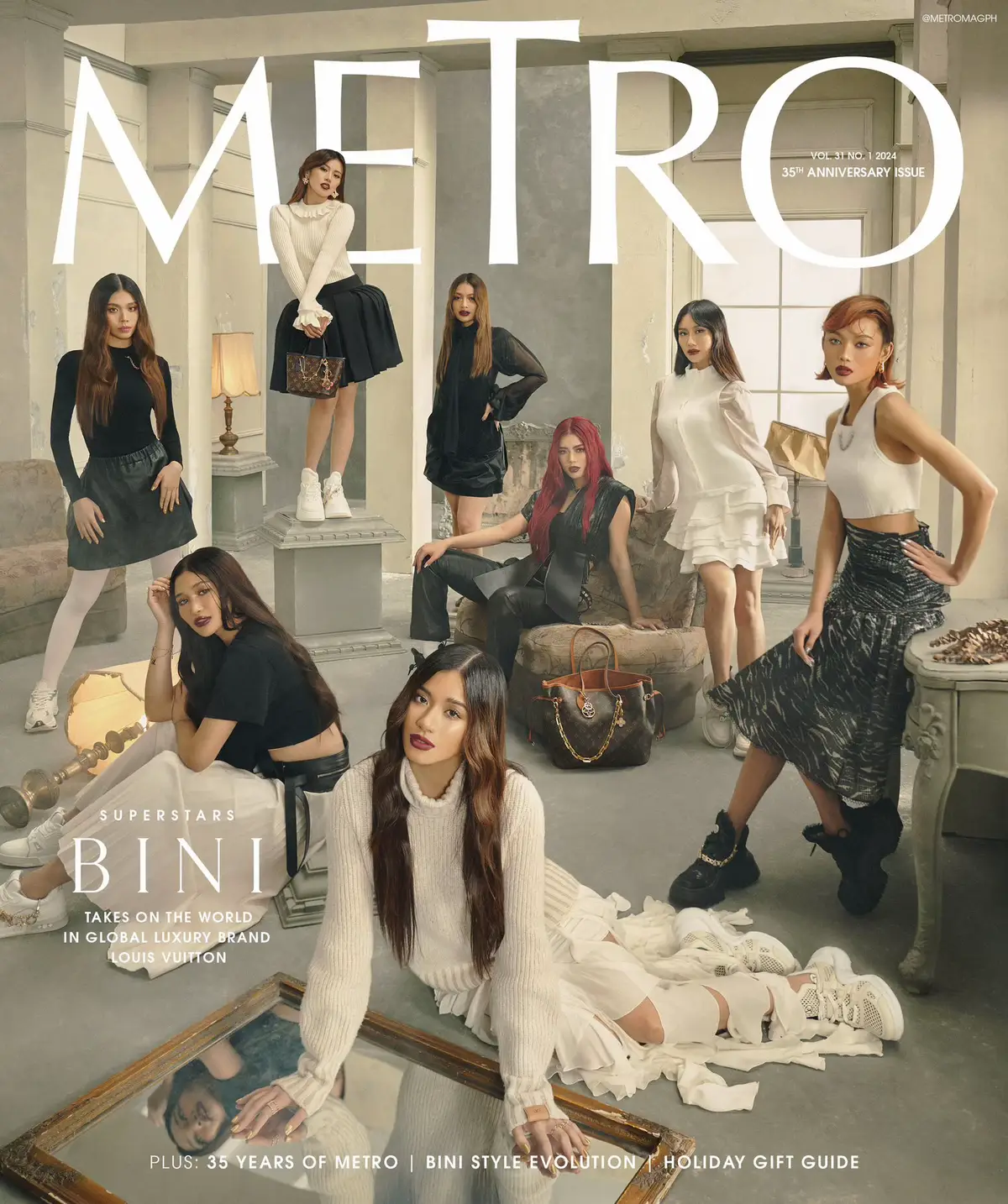 There is no denying that this is the year of #BINI. For #METROMagazine's 35th anniversary, we bring you the special print issue celebrating this homegrown super girl group.  #BINI #MetroLovesBINI #MetroMag 