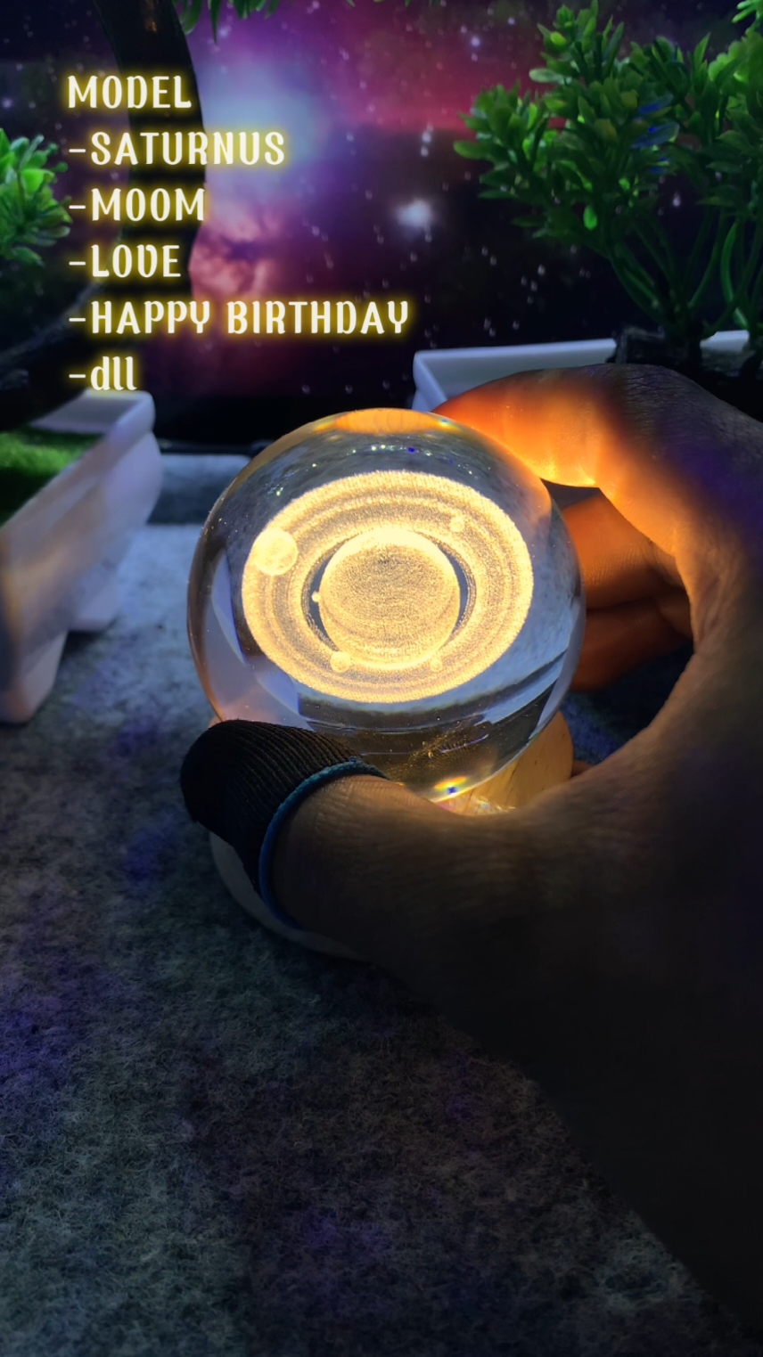 lampu tidur. secakep ini lampu kamar tudur bisa untuk kado #lamputidur #lamputidurestetik #lampubolakristal #lampubolakaca #kadoayang #kado #fypp #viral 