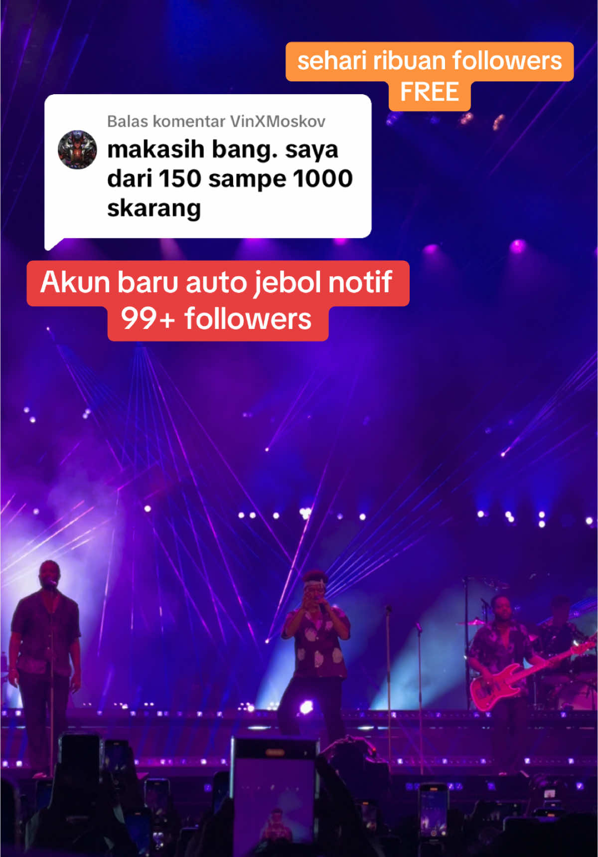 Membalas @VinXMoskov live tambah followers, live jebol notif 99+ 🫡