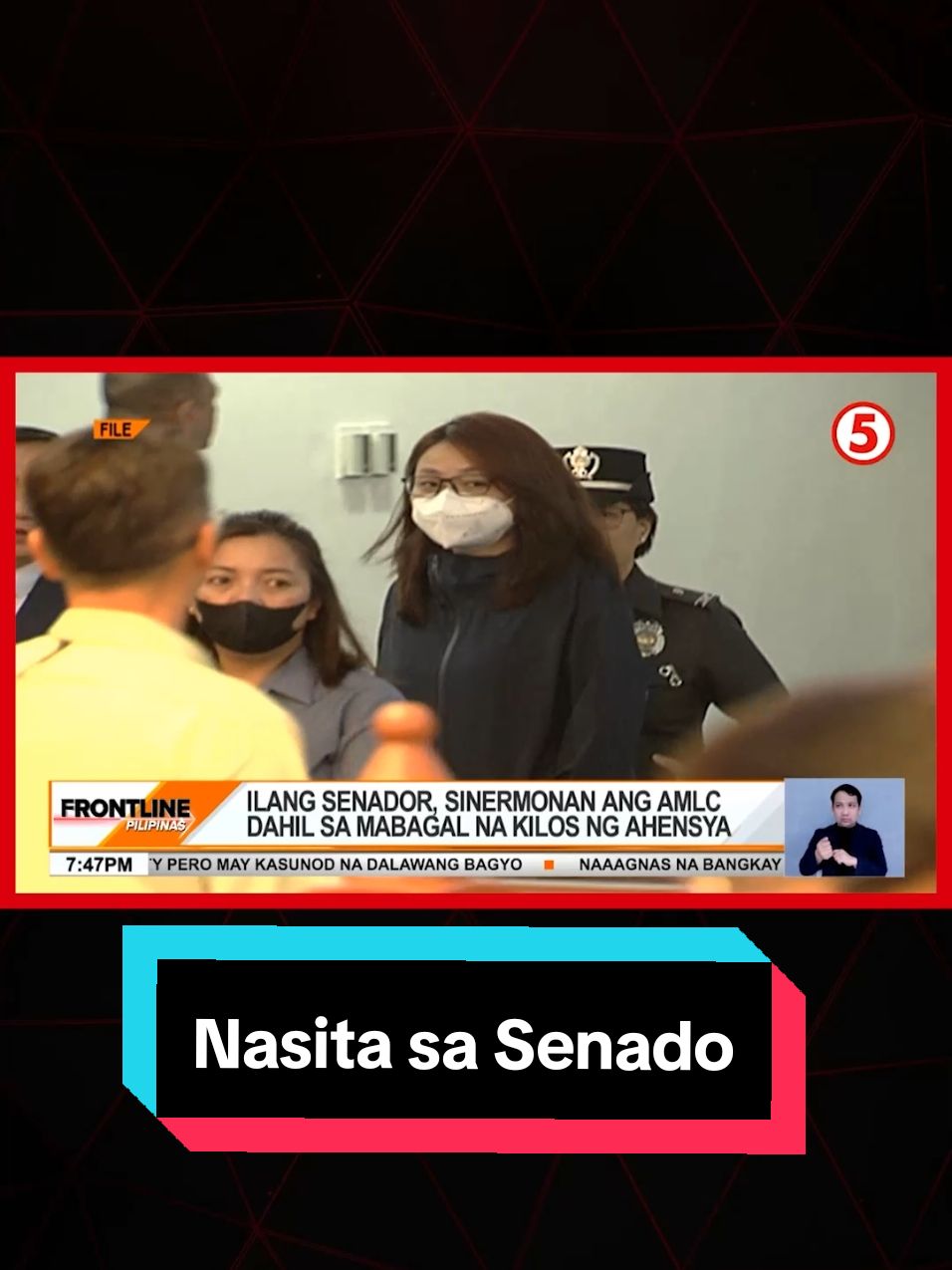 Pinagpapaliwanag ng ilang senador ang mabagal umanong aksyon ng Anti-Money Laundering Council #AMLC kaugnay sa pag-detect ng hinihinalang money laundering activities ni dating Bamban mayor #AliceGuo. #News5 #FrontlinePilipinas #NewsPH #BreakingNewsPH 