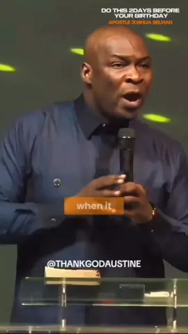 Before you eat cakes and chicken on your birthday, do this first! - Apostle Joshua Selman Nimmak #thankgodaustine  . . . #ApostleJoshuaSelman #apostlejoshuaselmannimmak #koinonia #koinoniaglobal #KoinoniaAbuja  #salvationhub #gospel #explorepage  #joshuaselman  #explore #christiancontent    #prayerispowerful #prayer #preaching #trendingreels #fypシ゚ 