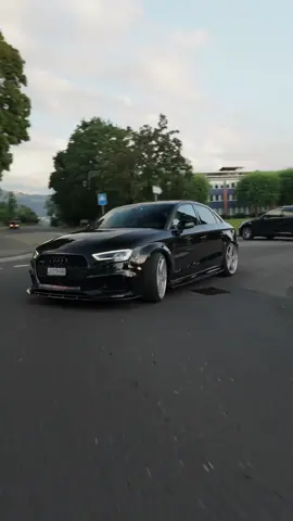 my airline 🖤 #audi #rs3 #rolling #audisport #rs3sedan #fyp #sunset #rollingshot 