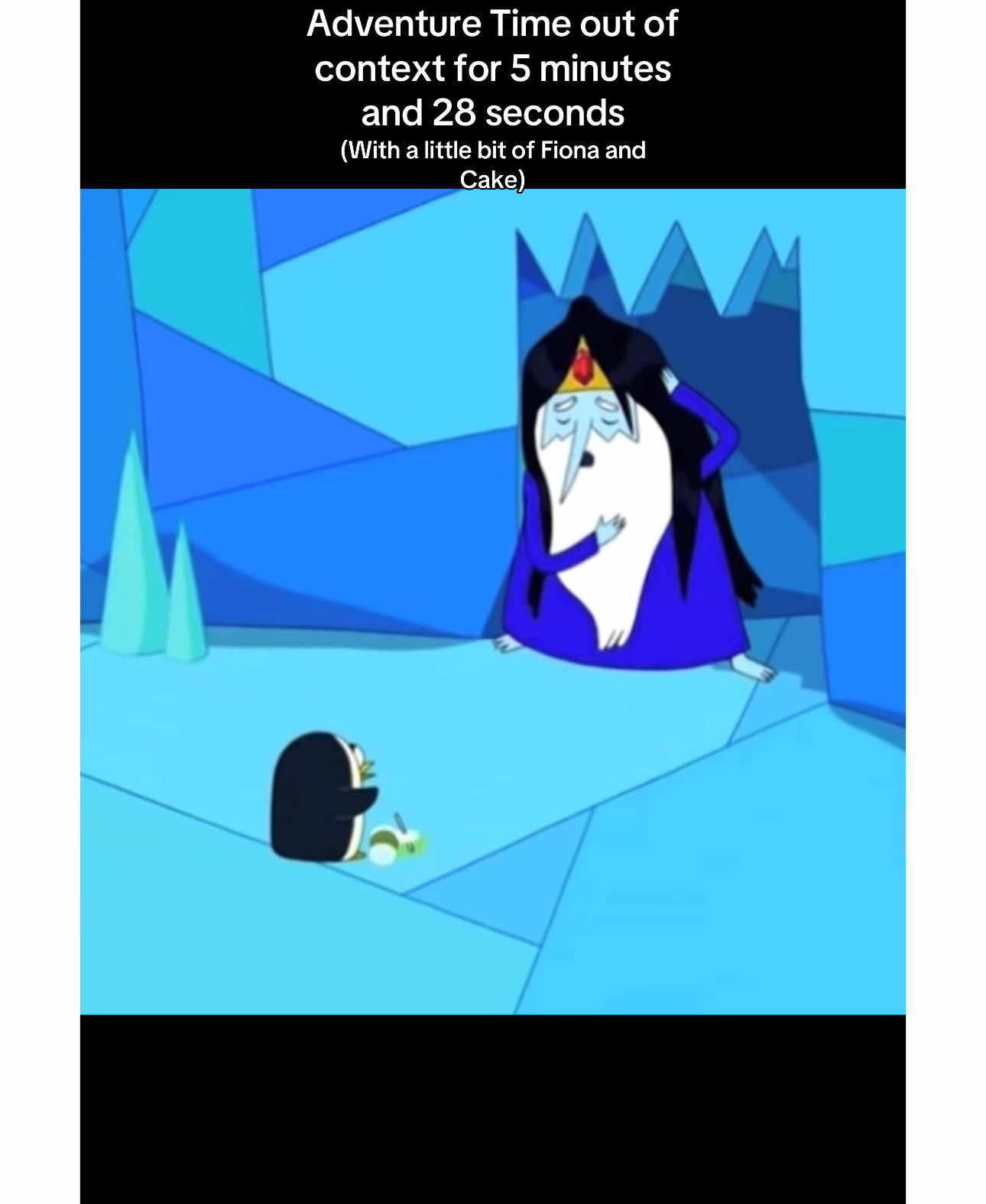 Goated show, truly. Watch it if you haven’t. Rewatch it if you have. #adventuretime #finnthehuman #jakethedog #simonpetrikov #iceking #princessbubblegum #marceline #marcelinethevampirequeen #landofooo #peppermintbutler #bananaguard #fionaandcake #fionathehuman #cakethecat 