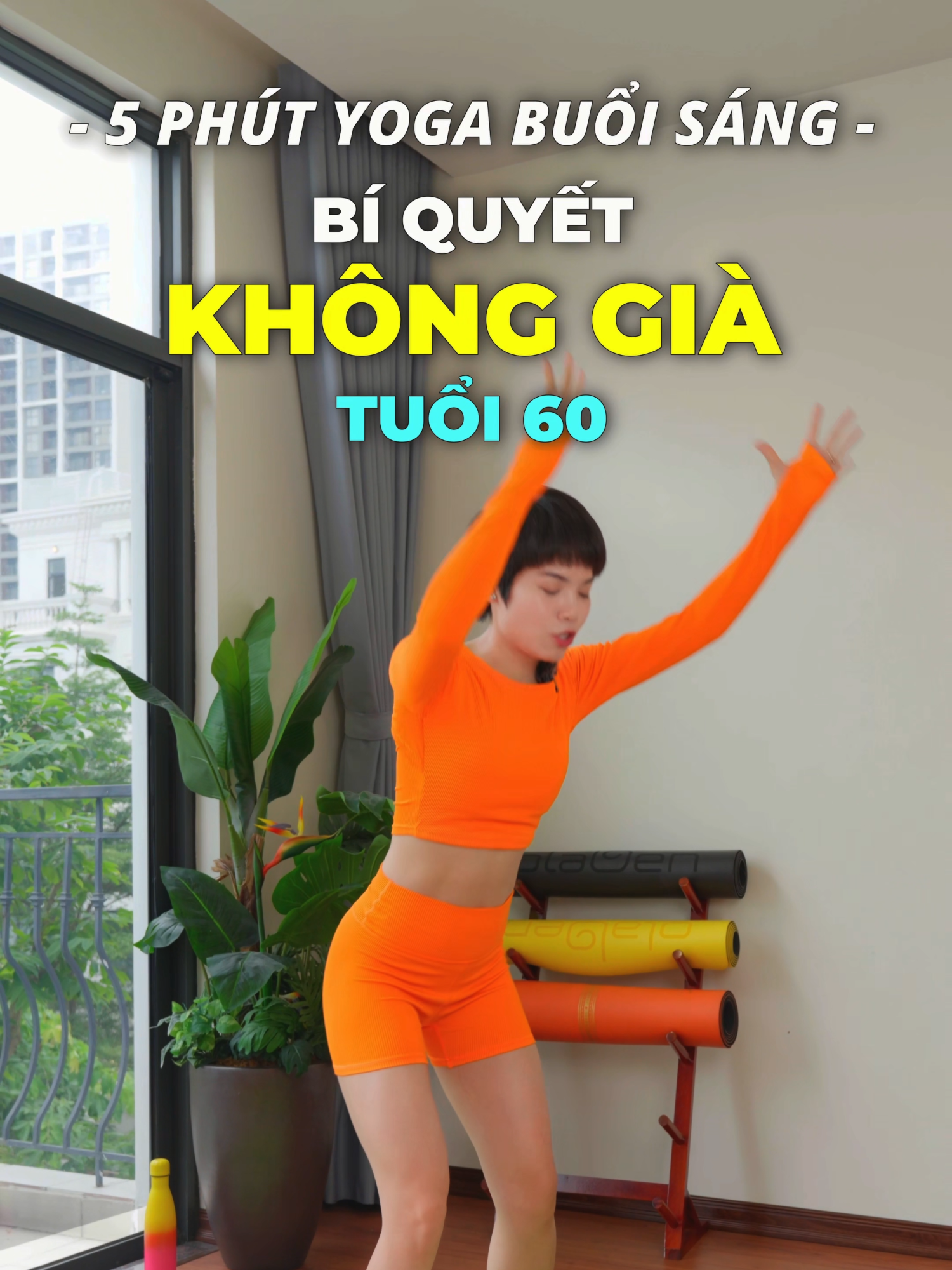 Yoga buổi sáng bí quyết không già ở tuổi 60 #hoanguyenyoga #yogagiamcan #yogatainha