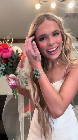 This is not a pregnancy announcement 🤣 I just love these videos and knew I wanted to make one.. just minutes before walking down the isle🥹💖 The nerves are so unexplainable on your wedding day 😂 #westernwedding #westernlifestyle #western #weddingring #westernstyle #eclectic #eclecticstyle #eclecticwedding #pinkwedding #hikidsitsyourmom #bridetok 