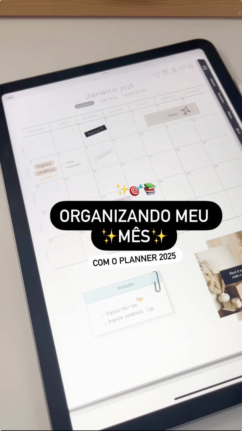 Já comecei a planejar 2025 por aqui! ✨ Com novembro e dezembro sendo tão corridos, acho essencial já definir como vou organizar janeiro 😬😅 Acesse o link na bio e baixe o seu planner digital 2025 ⚡️ #plannerdigital #digitalplanner #planner2025 #plannertablet 