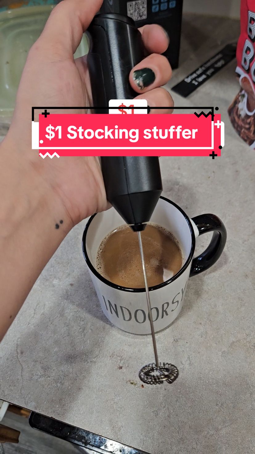 This handheld milk frother should be in everyones stocking this year!! I use this EVERYDAY, whether it's for my coffee, chai latte, hot chocolate.. everything can be frothy!! And it's $1!! #hahdheldmilkfrother #milkfrother #milkfrotherforcoffee  #milkfrothertok  #frother #frothermilk  #coffee #coffeetiktok  #coffeetok  #milk #mixer #handheld #handheldmixer #KitchenHacks  #kitchengadgets  #kitchenessentials  #giftideas  #TikTokShopBlackFriday #TikTokShopCyberMonday #TikTokShopHolidayHaul #stockingstuffers #stockingstufferideas #christmasgift #tiktokmademebuyit #TikTokShop #musthave #trending #essentials  #seasonessentials  #cozyathome #giftguide #giftsforher #giftsforhim #giftsformom #giftsfordad #teachergifts 