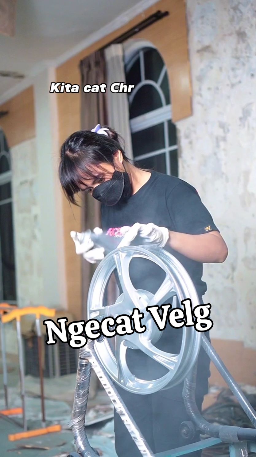 Ngecat velg pakai Cat Semprot warna Chrome guys - cat pelek motor @ditonpremium ngecat velg mio #catsemprot #ditonpremium #ngecatvelg #catmotor 