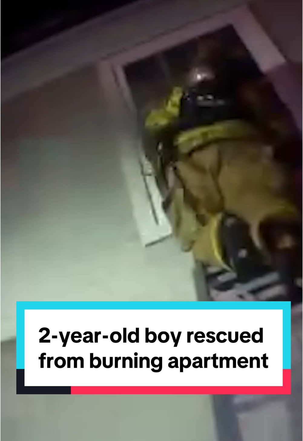 A 2-year-old boy was rescued from a burning apartment in Texas, as firefighters climbed a ladder to the second story and smashed a window to pull him to safety. The boy's mother told CBS Texas that the firefighters who saved her son were 