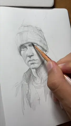 Eminem sketch in 20 minutes #drawings #sketchbook #pencildrawing 