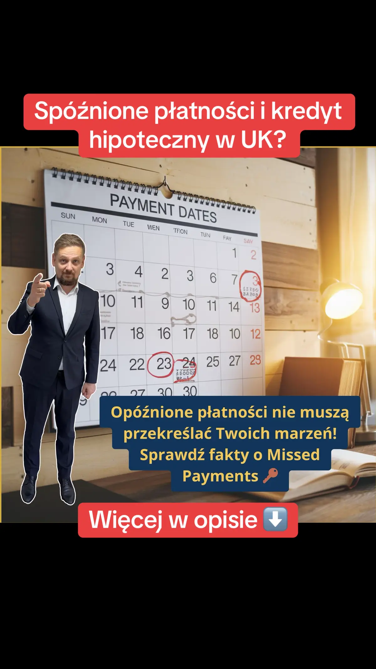 Spóźnione płatności nie muszą przekreślać Twoich marzeń!  Sprawdź fakty o Missed Payments 🔑  Martwisz się opóźnionymi płatnościami w swojej historii? Aż 11% osób w UK ma podobne doświadczenia! To nie musi być przeszkoda w drodze do kredytu hipotecznego w UK  Ważne jest: ⏰ Kiedy wystąpiły opóźnienia 💡 Jak długo trwały  ✅ Obecna regularność spłat  🌟 Twoja aktualna sytuacja Porozmawiajmy o Twoich możliwościach!  Darmowa konsultacja po polsku pomoże Ci zrozumieć Twoją sytuację.  Skontaktuj się z nami: https://form.jotform.com/243076945761364 Nota prawna:  Twój dom może zostać Ci odebrany jeśli nie będziesz terminowo spłacał rat kredytu hipotecznego lub innej pożyczki pod zastaw domu #MissedPayments #KredytUK #MożliwościwU 