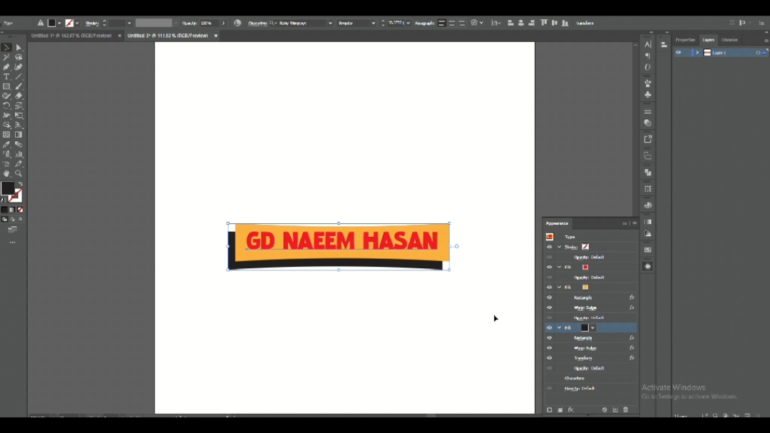 double box text effect Tips(Editable).🔥✅#illustrator #tips #designtips 