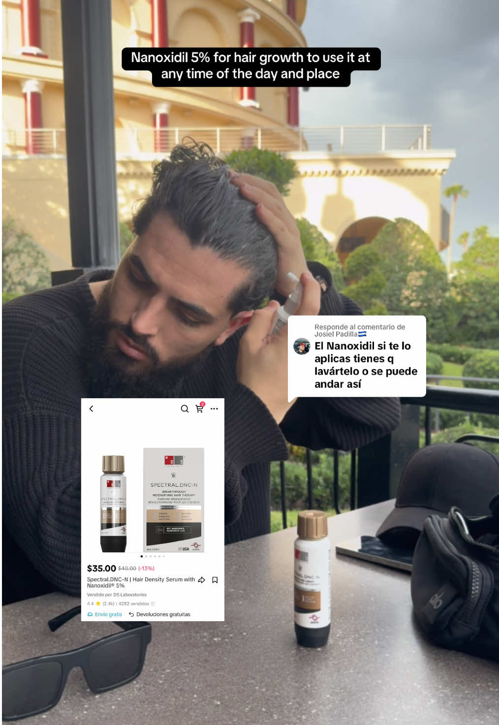 Respuesta a @Josiel Padilla🇭🇳 Nanoxidil 5% for hair growth to use it at any time of the day and place👇 • available in my Tiktok shop for only $35 and free shipping  #hair #hairlossremedy #hairlosssolutions #nanoxidil #hairserum #hairgoals #hairtransformation #fyp 