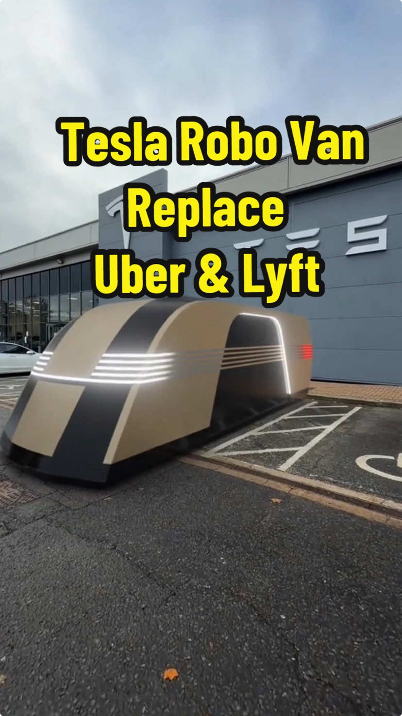 Tesla Robo Van replace Uber and Lyft. #Tesla #robovan #teslarobot #car #cybertruck #greenscreen #elonmusk #teslatok #fyp #uber #lyft #greenscreenvideo 