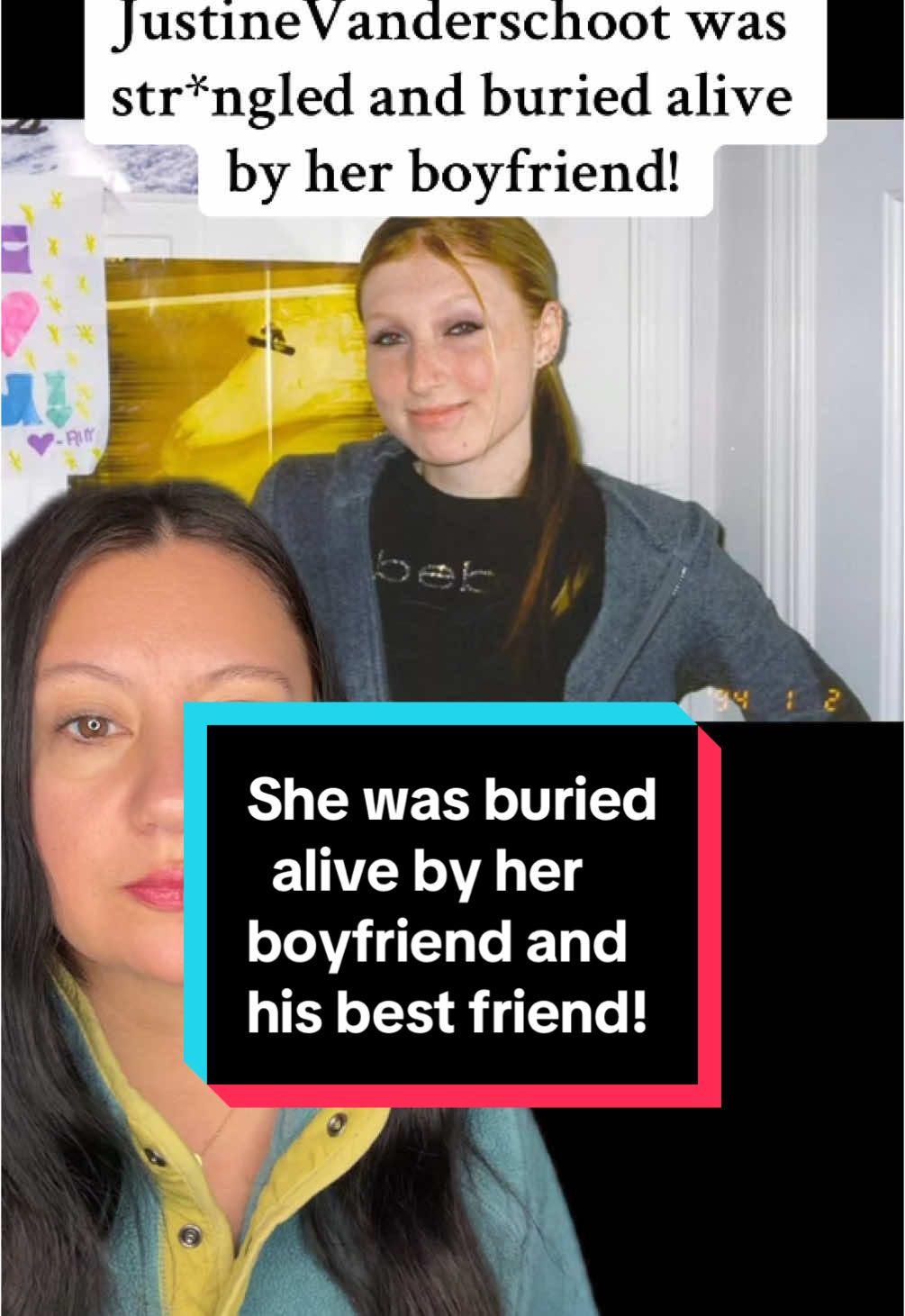 She was buried alive by her boyfriend and his best friend! This is the tragic story of Justine Vanderschoot! #fyp #foryou #crime #truecrime #california #police #news #sad #tragic #boyfriend #girlfriend #highschool #teen #viral #xyzbca