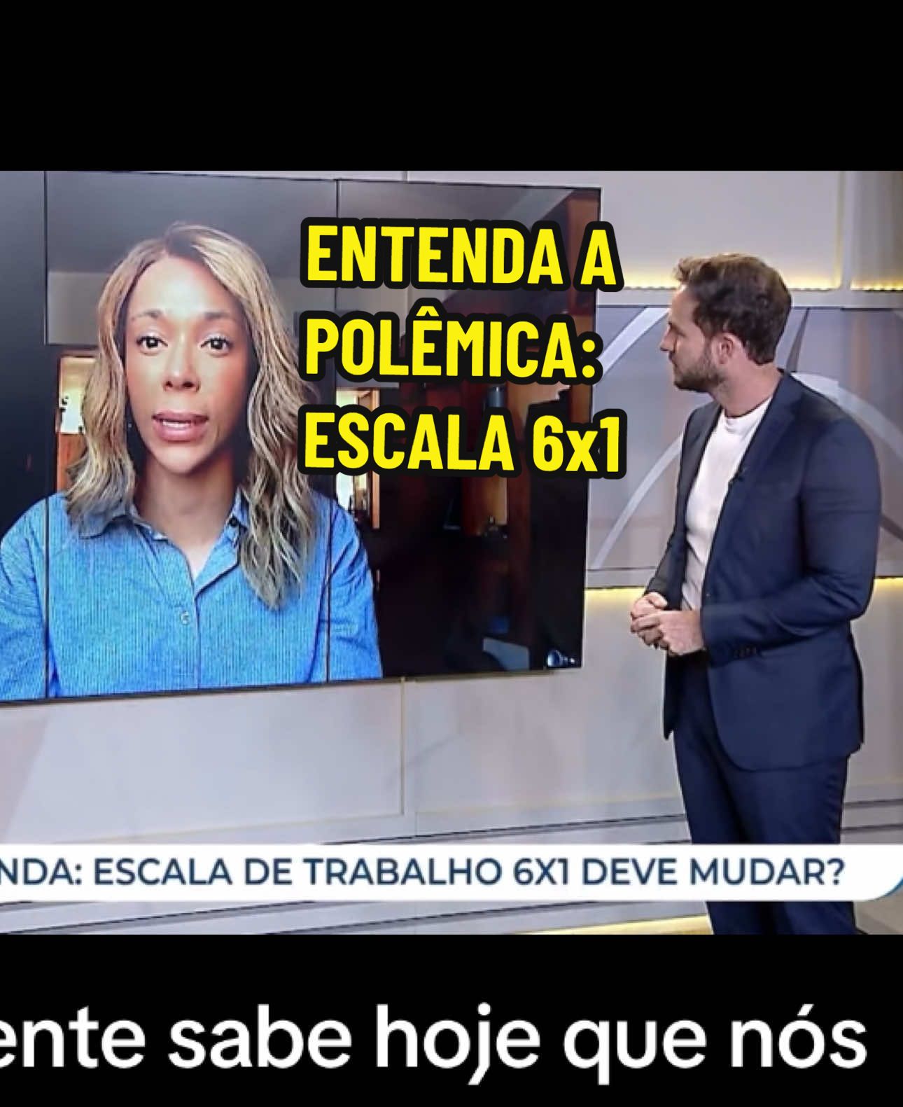 Trabalha 6 dias e folga 1. Essa escala deve mudar? O que vc acha? Há ideias de redução: 5x2 ou 4x3. É o assunto das redes e você entende tudo nesse bate-papo com a deputada @ERIKA HILTON. Explicadinho tim-tim por tim-tim para que você forme sua opinião.   |#sbt #sbtbrasilia #escala6x1 #jornadadetrabalho #pec