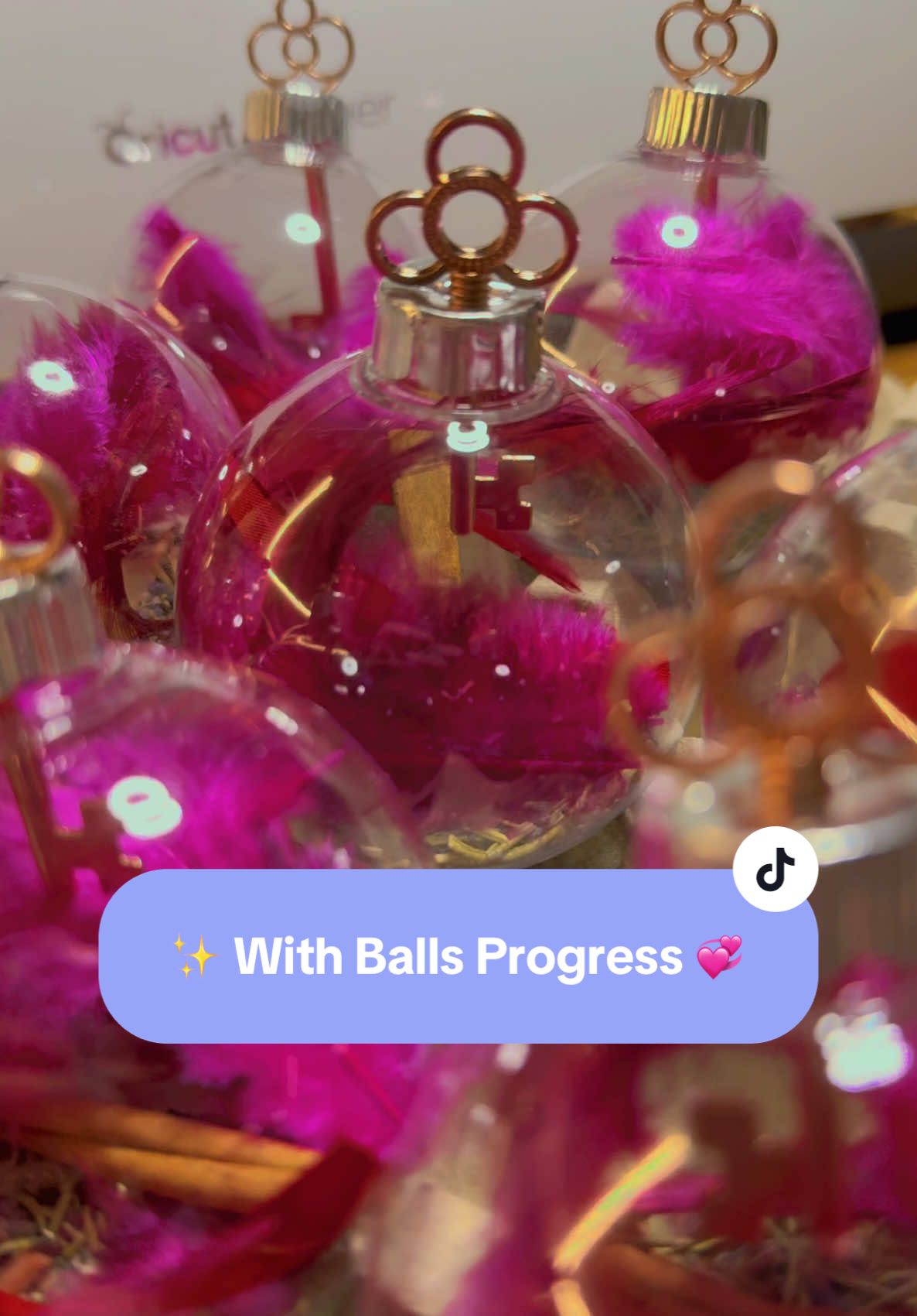 Witch/Spell Balls progress 💕✨ These are 85% done! The intention? LOVE. 💖 #witch #witchtok #witchy #handmade #handmadegifts #ornaments #Love #craft #pink #spell #intentions 