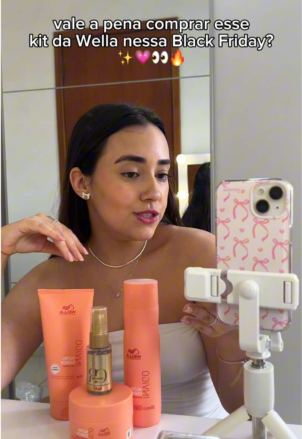 qual a opinião de vocês amigas?!  entrem no meu grupo de promo e comprem com MUITO desconto ✨💗 #autocuidado #produtosdebeleza #produtosdeautocuidado #wella #testandoprodutos 