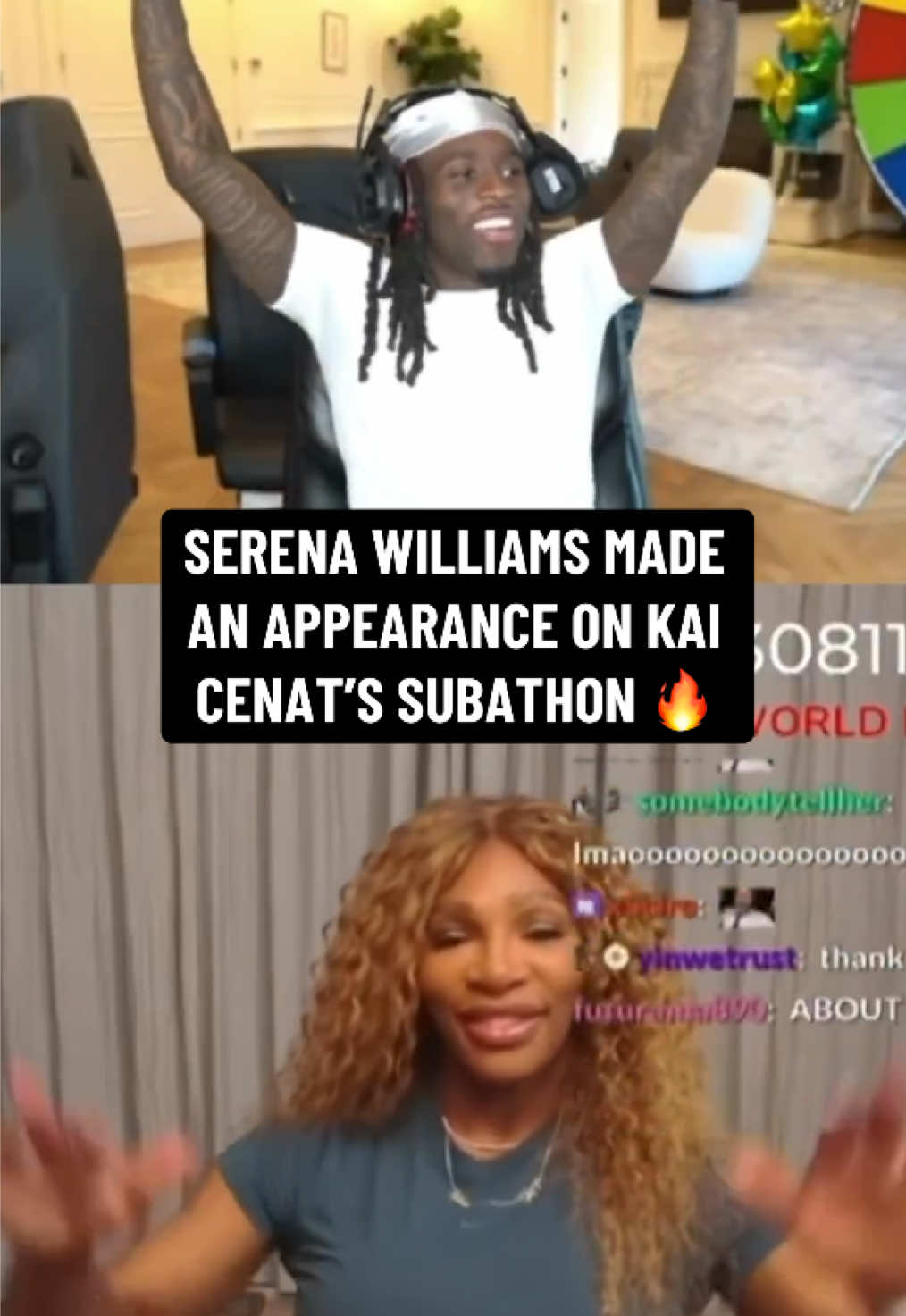 What guest is Kai gonna have next ? 👀🔥 (@Kai Cenat ) #kaicenat #serenawilliams #streaming #subathon 