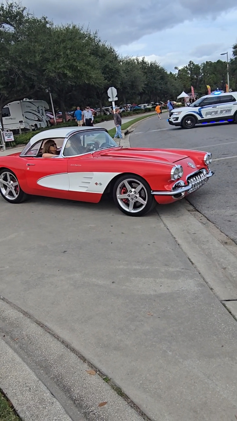 Beautiful Classic Chevy Corvette 🔥 Rollin Out From Emerald Coast Cruizin in Panama City Beach