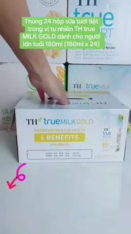 Thùng 24 hộp sữa tươi tiệt trùng vị tự nhiên TH true MILK GOLD dành cho người lớn tuổi 180ml (180ml x 24) #thuymilk1612 #thtruemilk #butpha #tiktoktrend #milkgod 