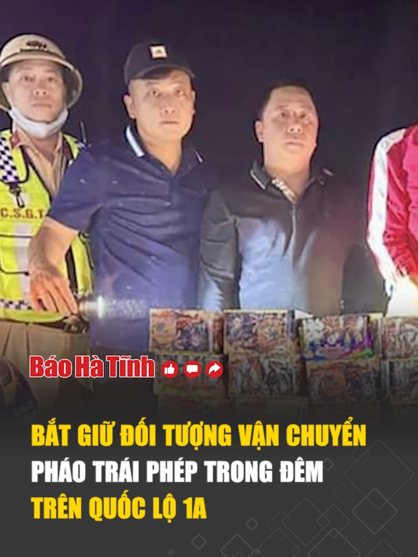 Bắt giữ đối tượng vận chuyển pháo trái phép trong đêm trên Quốc lộ 1A #phaolau #batphao #tet #phaohoa ##tinnong #tinmoi #38hatinh #hatinhquetoi #hatinh38 #hatinh