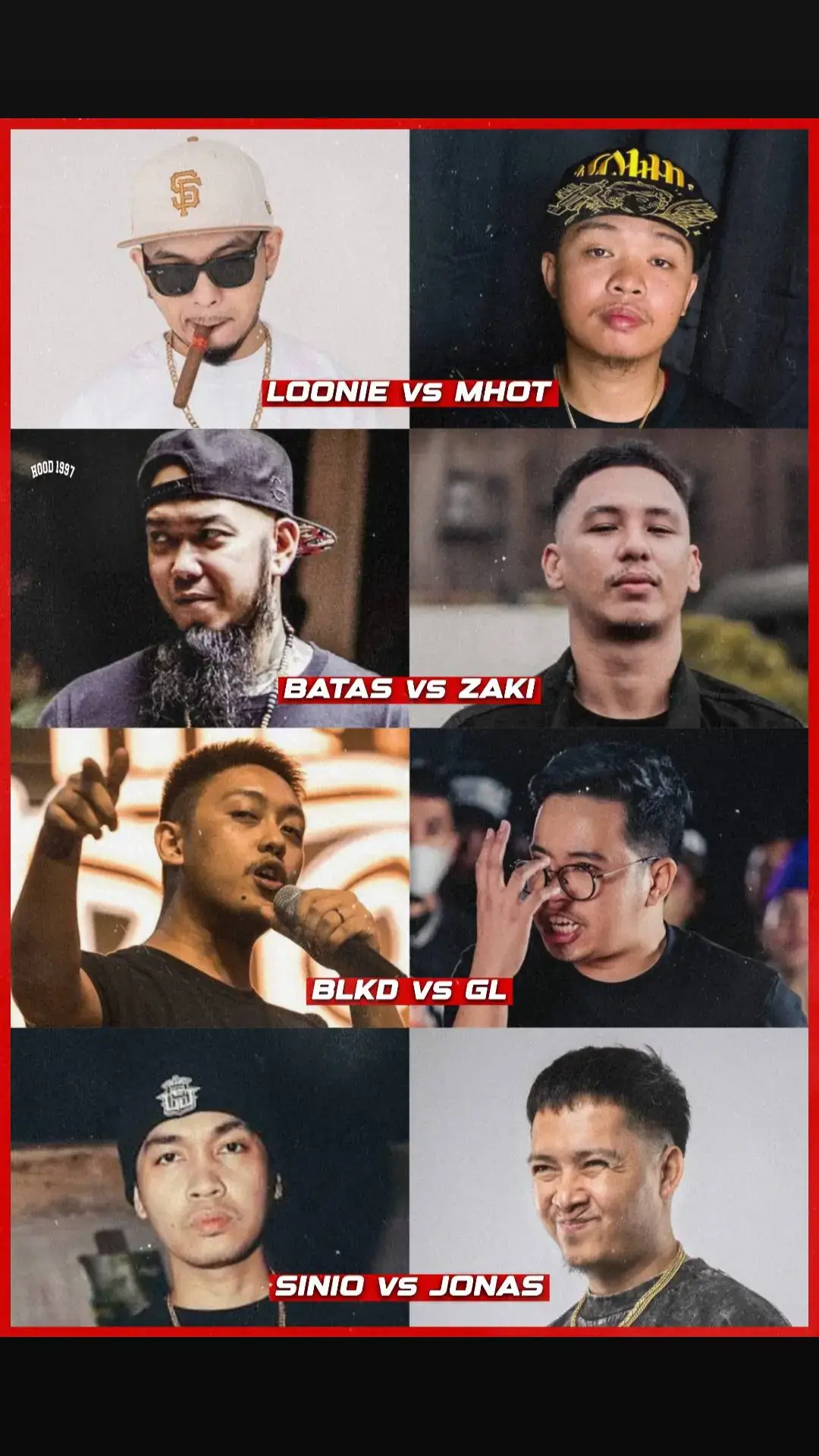 🚨 What If: OLD GODS vs CURRENT IDOLS 🤔 Loonie vs Mhot  BATASismo vs Zaki  BLKD vs GL Sinio vs Jonas #Hood1997