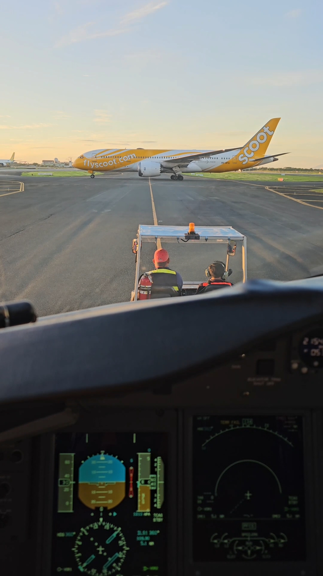 Starting the day with a view like this! Good morning, Scoot!  #aviation #fypシ #fyp #pal #airport #airplane 