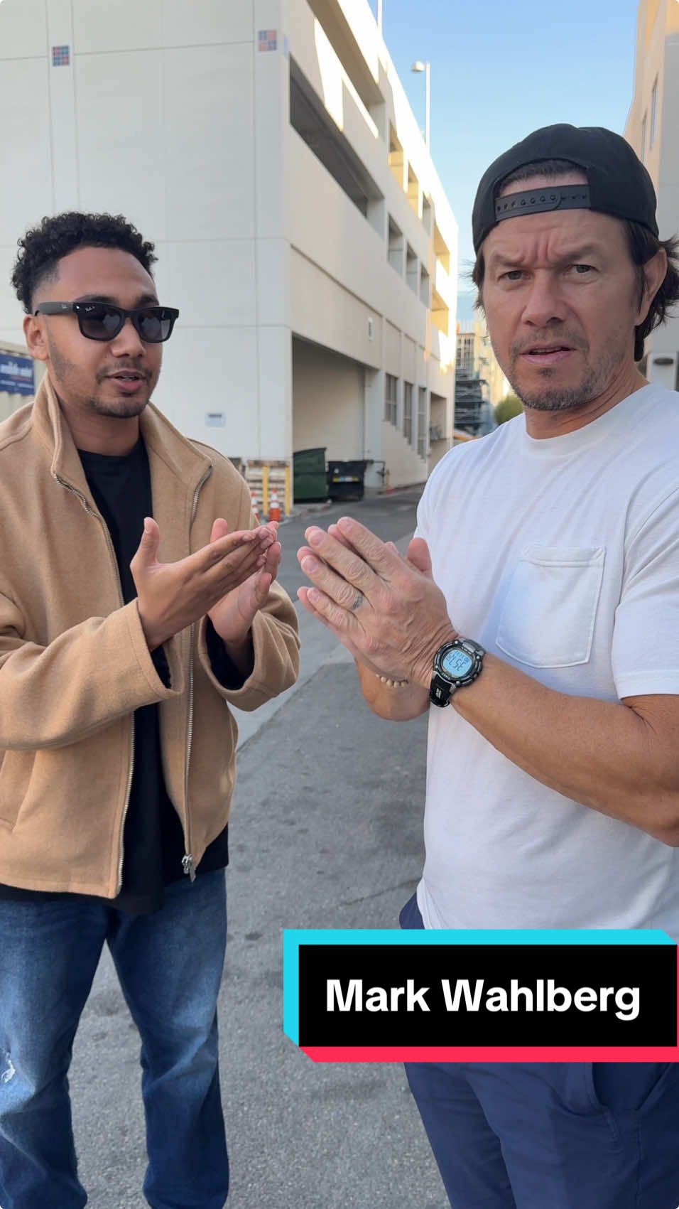Mark Wahlberg Great meeting you, and thanks for the advice! P.S. Hope you made it on time! ❤️🙏🏾 #iampeterfouad #streetphotography #markwahlberg #foryou 