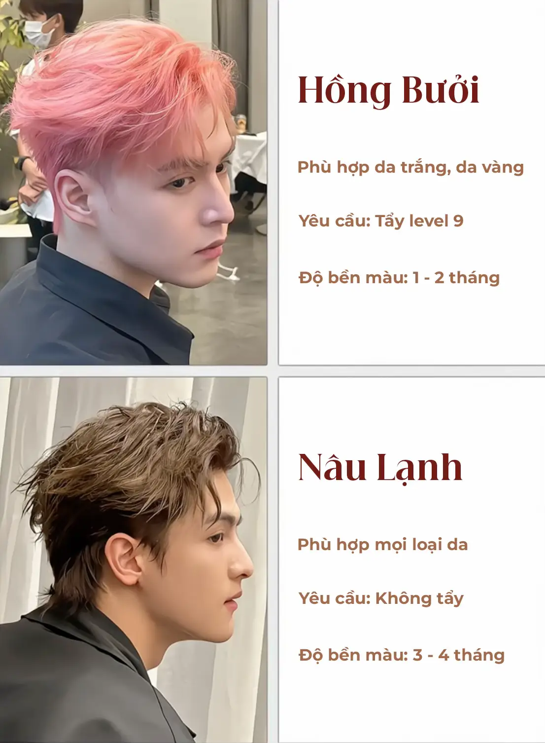 Gợi ý cho mấy bạn nam những màu tóc giúp nâng cấp style trong dịp tết này 🤤 #hoziihairsalon #màu_tóc_đẹp #nhuomtoc 