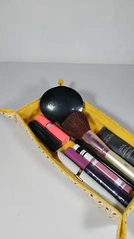 Look how cool and useful this fabric makeup organizer is. #sew #sewingtiktok #organizer 