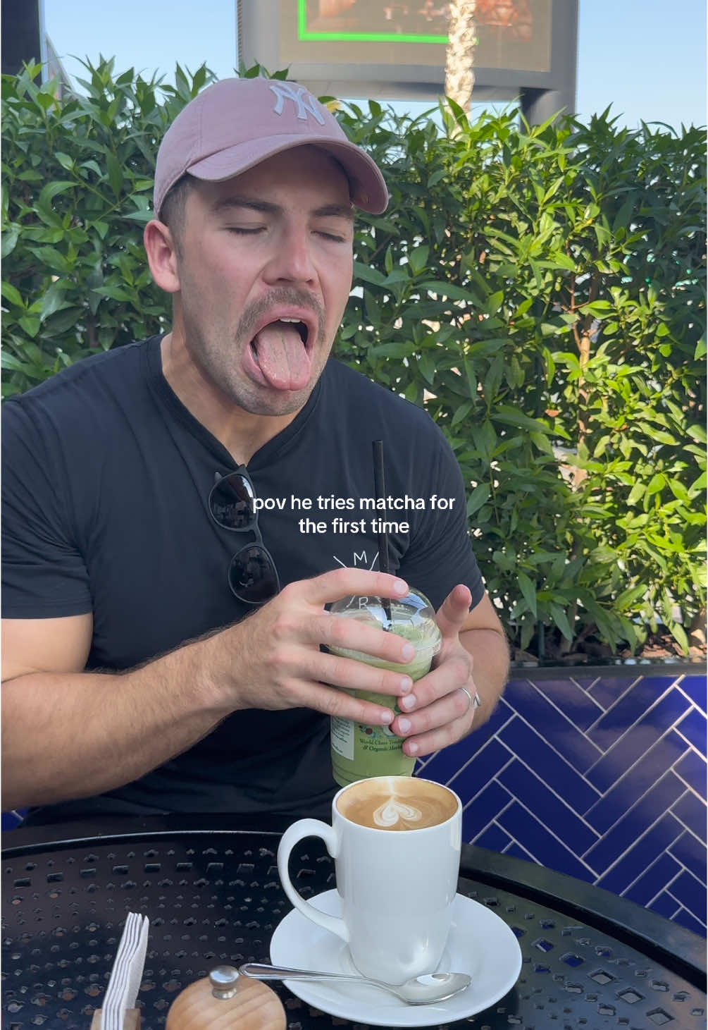 He is so dramatic                                 #husband #matcha #fyp 