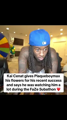 Kai Cenat gives Plaqueboymax his flowers for his recent success and says he was watching him a lot during the FaZe Subathon ❤️ #kai #kaicenat #kaicenatclips #plaqueboymax #streamer #trending #fypシ゚viral 