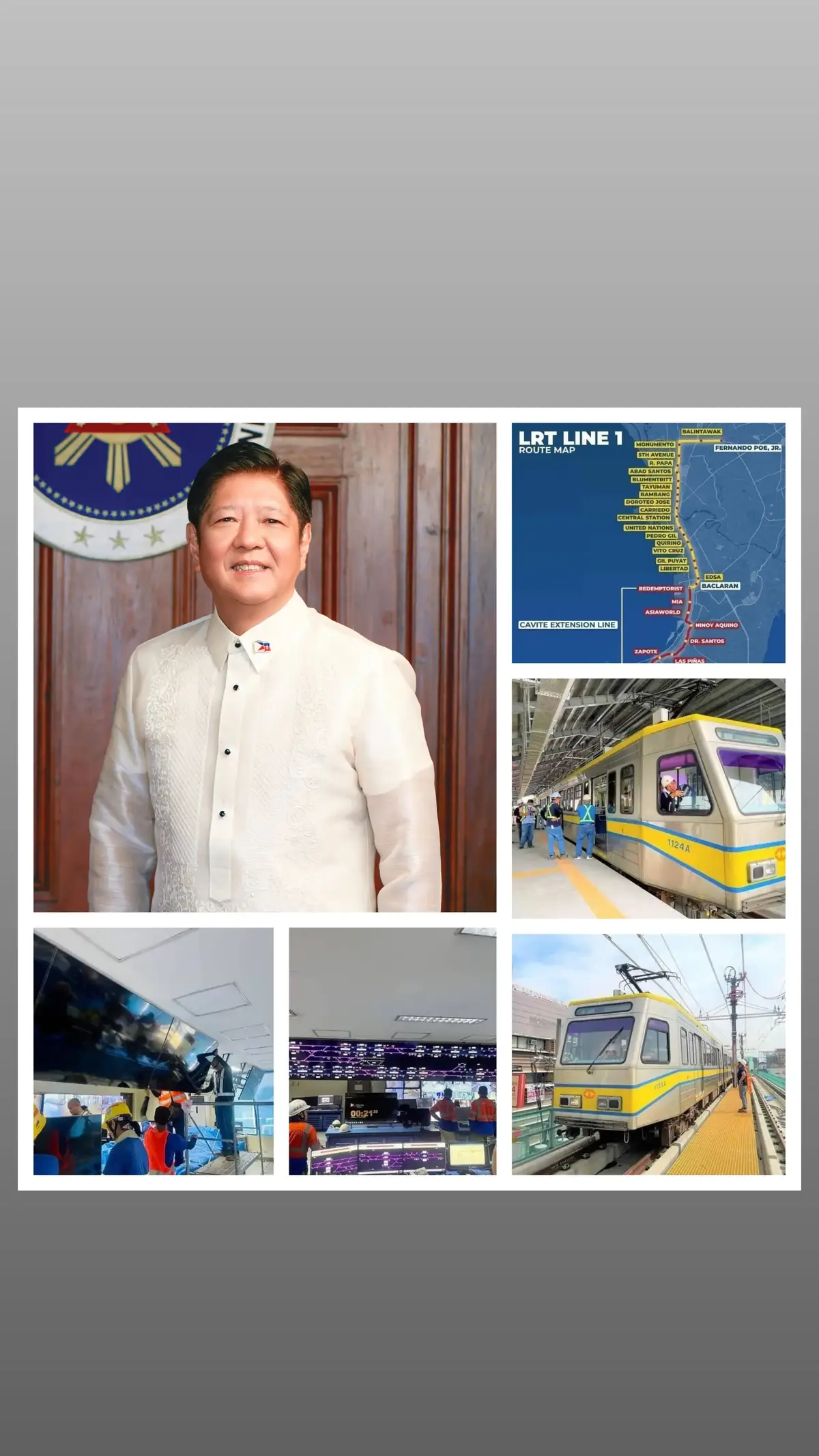 The Light Rail Manila Corporation (LRMC) shared a sneak peek of the LRT-1 Cavite Extension Phase 1🫰🔥✌️#pbbm #marcos #solidmarcos👊 