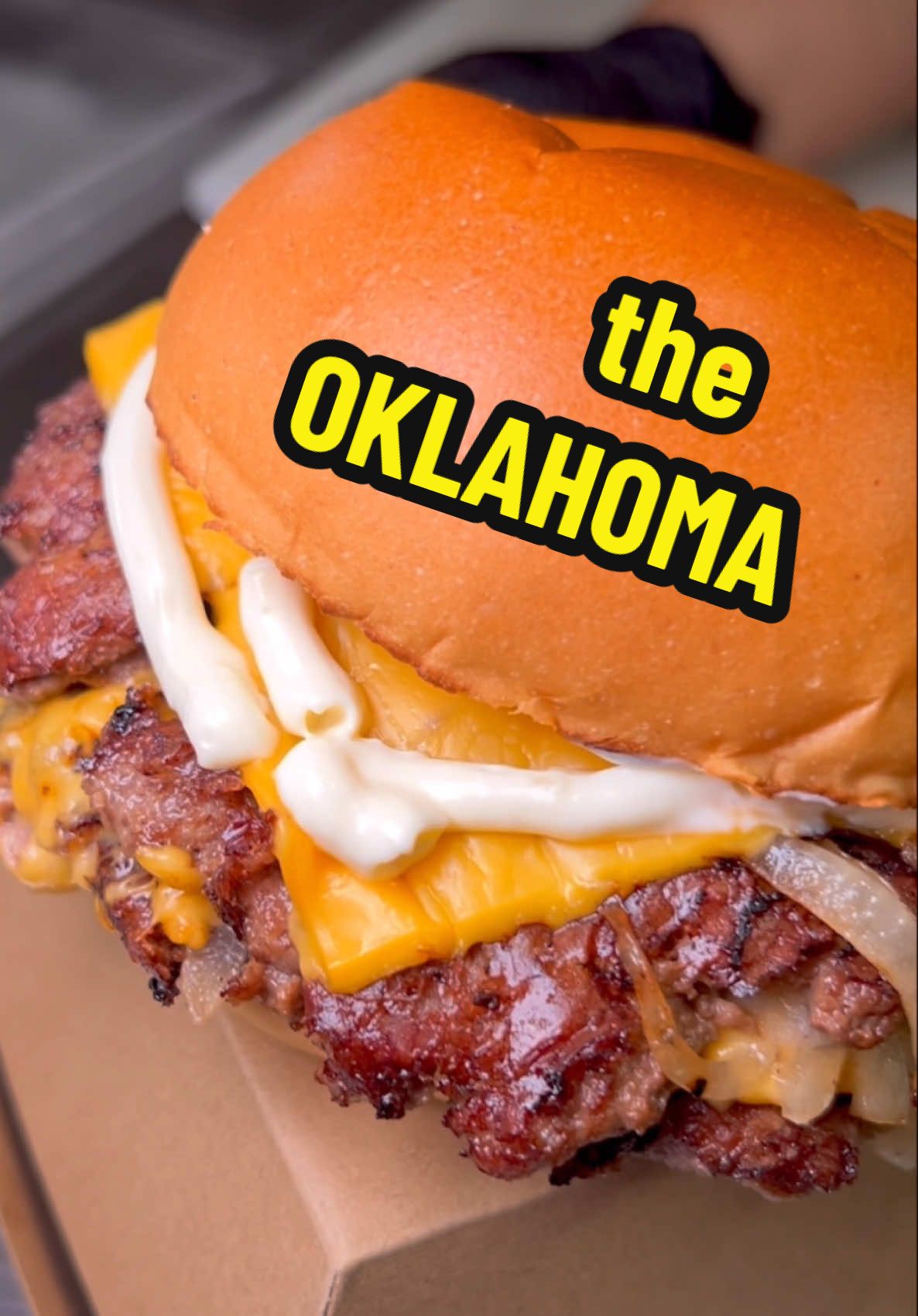 The OKLAHOMA #burger #viral #fyp #smashburger #burgertok #asmr #oklahoma 