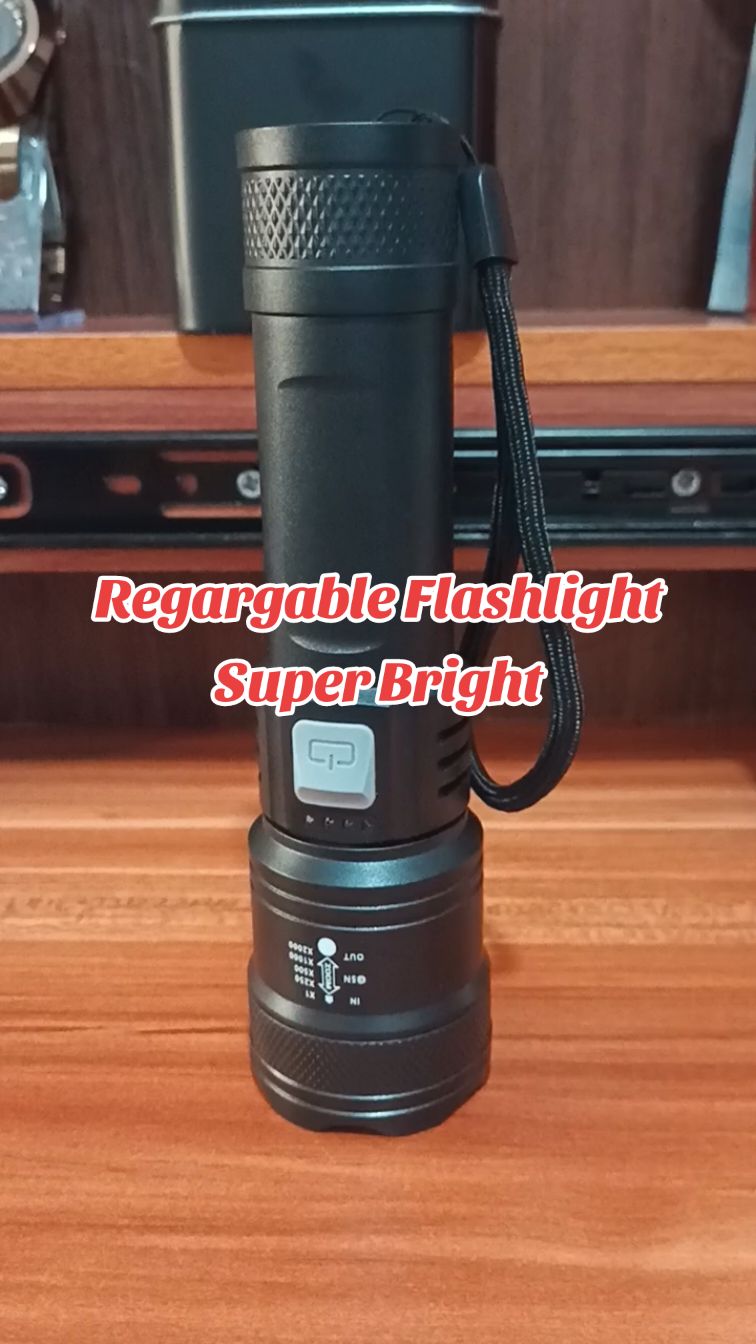 Acciaiie Super Bright Zoom LED Flashlight Rechargeable Waterproof Outdoor Heavy Duty Rechargeable Flashlight #flashlight #ledflashlight  #rechargableflashlight 