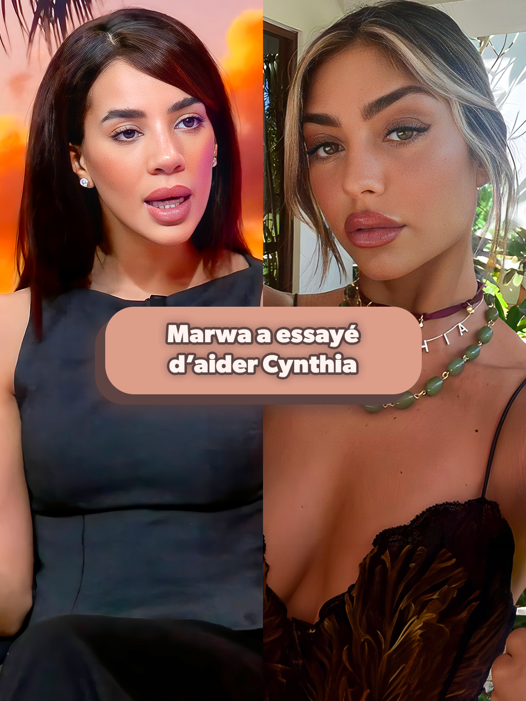 Marwa a voulu tirer Cynthia vers le haut ? 🥺 #marwa #cynthia #lvdcb #interview #samzirah