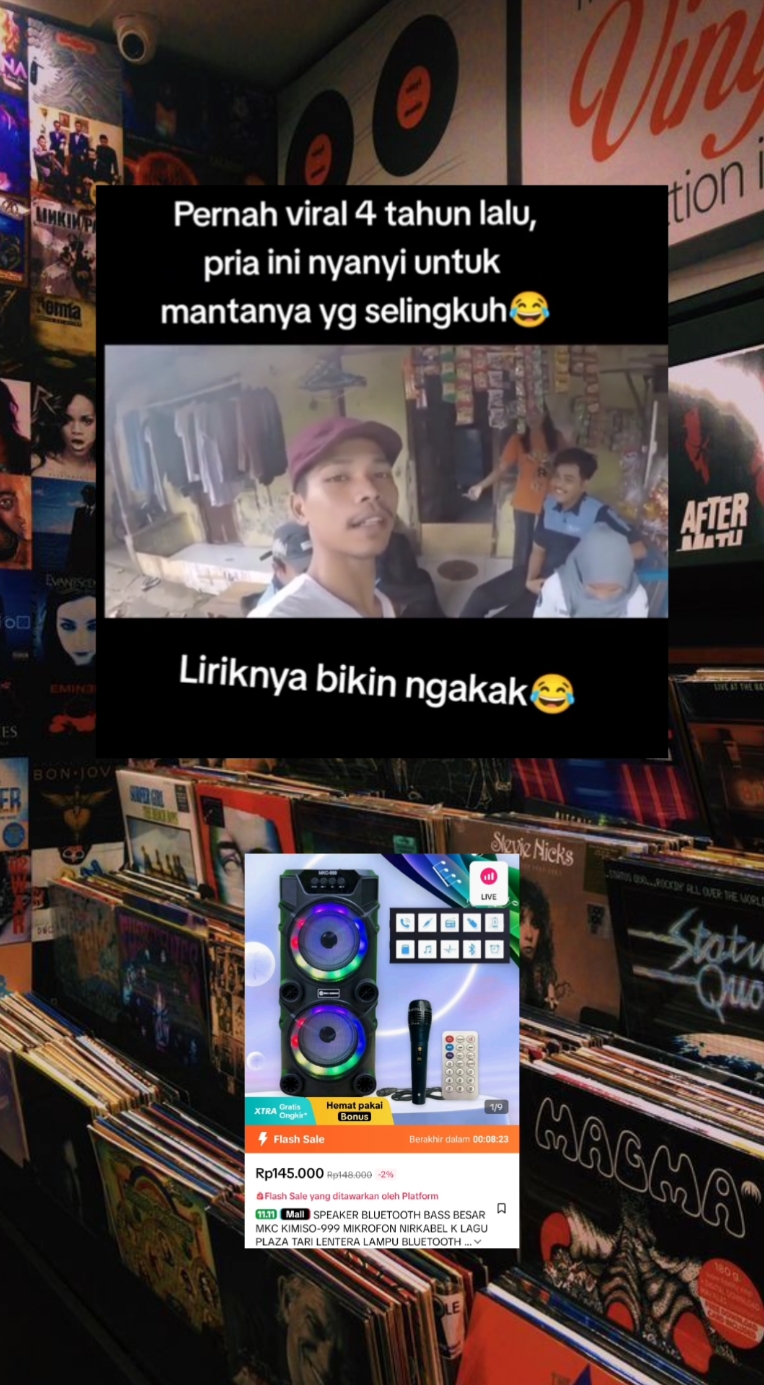 Karaoke an Cek Keranjang Profil Coii↗️↗️↗️ #lihattemankudiamaingila #videolucu ##musiccomedy #nyanyilucu 