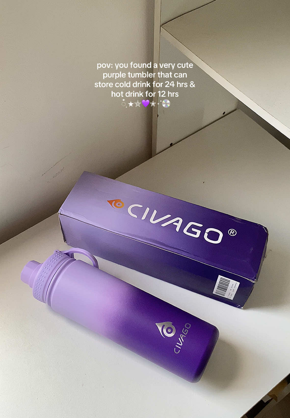 look at the color! it's so pretty i wanna cry 🥹💜💟 #fyp #affiliate #purple #tumbler #purpletumbler #civago #civagotumblers  @Civago.ph 