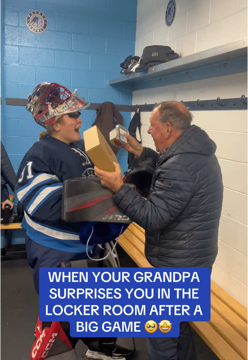 He even brought treats 🥹 (via @officialhockeycanada) #NHL #hockey #hockeytiktoks #wholesome 