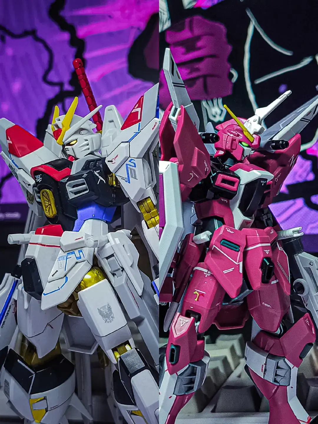 Bandai mighty strike and infinite justice type 2 gundam  #gunpla #gundambuilder #gundamcommunity #toy #gundamtiktok #gundam #gundamseed 