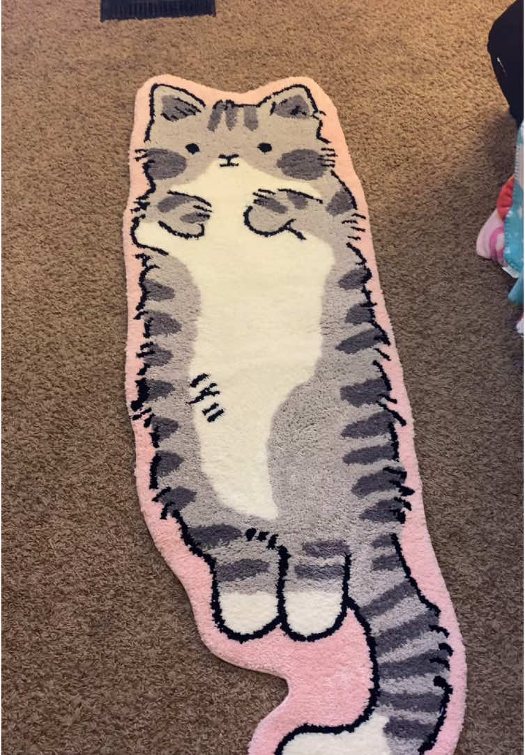 This cat rug is SO ADORABLE! This would make the most perfect Christmas gift for the cat lover you know. #cheistmas #gifts #giftideas #cats #catsoftiktok #foryoupage #kitty #rug #socute #fyppppppppppppppppppppp #fypシ #fup #catslovers #🥰  