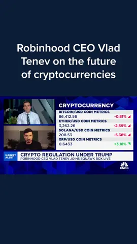 Robinhood co-founder and CEO Vlad Tenev on Tuesday discussed his outlook for the future of crypto. For more on what Tenev had to say, check out the link in bio.#linkinbio #cnbc