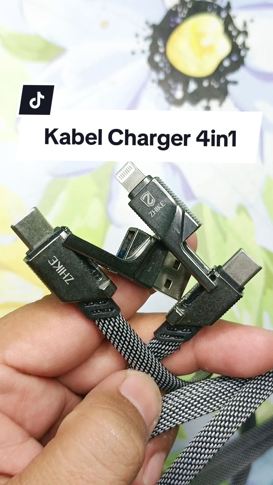 Kabel charger 4in1 #kabelcharger #cuantanpabatas #gebyarbelanjanovember 