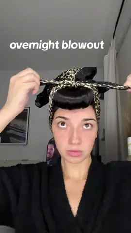first attempt at @overnightblowout see you in the morning 🤎🐆⭐️ #overnightblowout #heatlesscurls #hair #heatless 